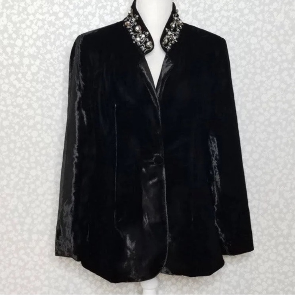SOFT SURROUNDINGS ONYX VELVET JACKET NWOT!!!